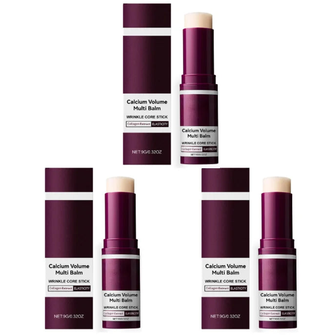 Calcium Volume Multi Balm Korean Skincare Stick,Face & Eye Cream,Collagen Deep Moisturizing Anti-Wrinkle,Suitable for Pre Makeup